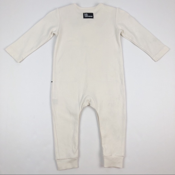 Kids The Tiny Universe Tiny Tuxedo Romper - White - Picture 6 of 8